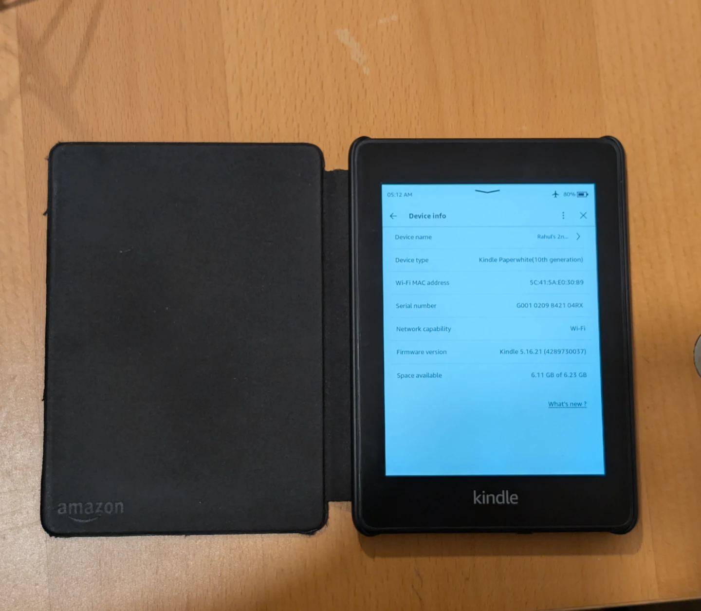 Amazon Kindle Paperwhite 10th Generation with Grey case