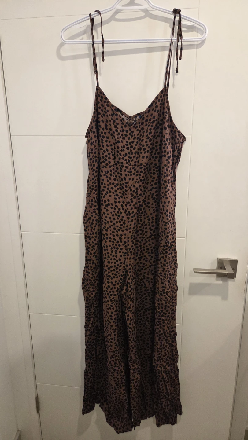 Old Navy Leopard Print Jumpsuit Size L