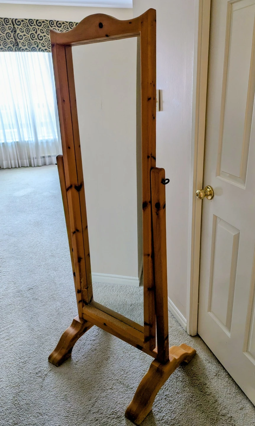 Wooden Cheval Full Body Mirror