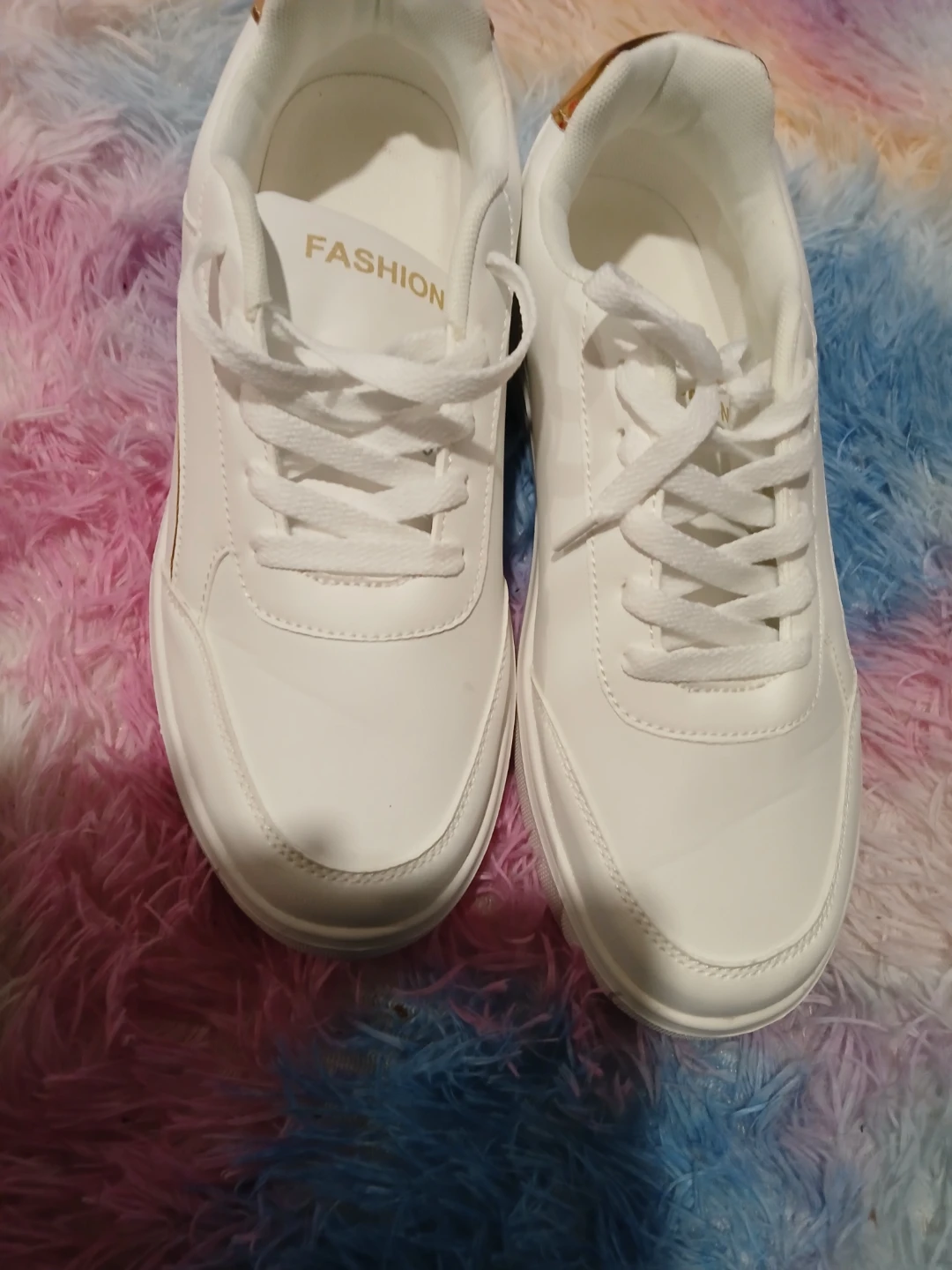 White Fashion Sneakers Size 10 - photo 2