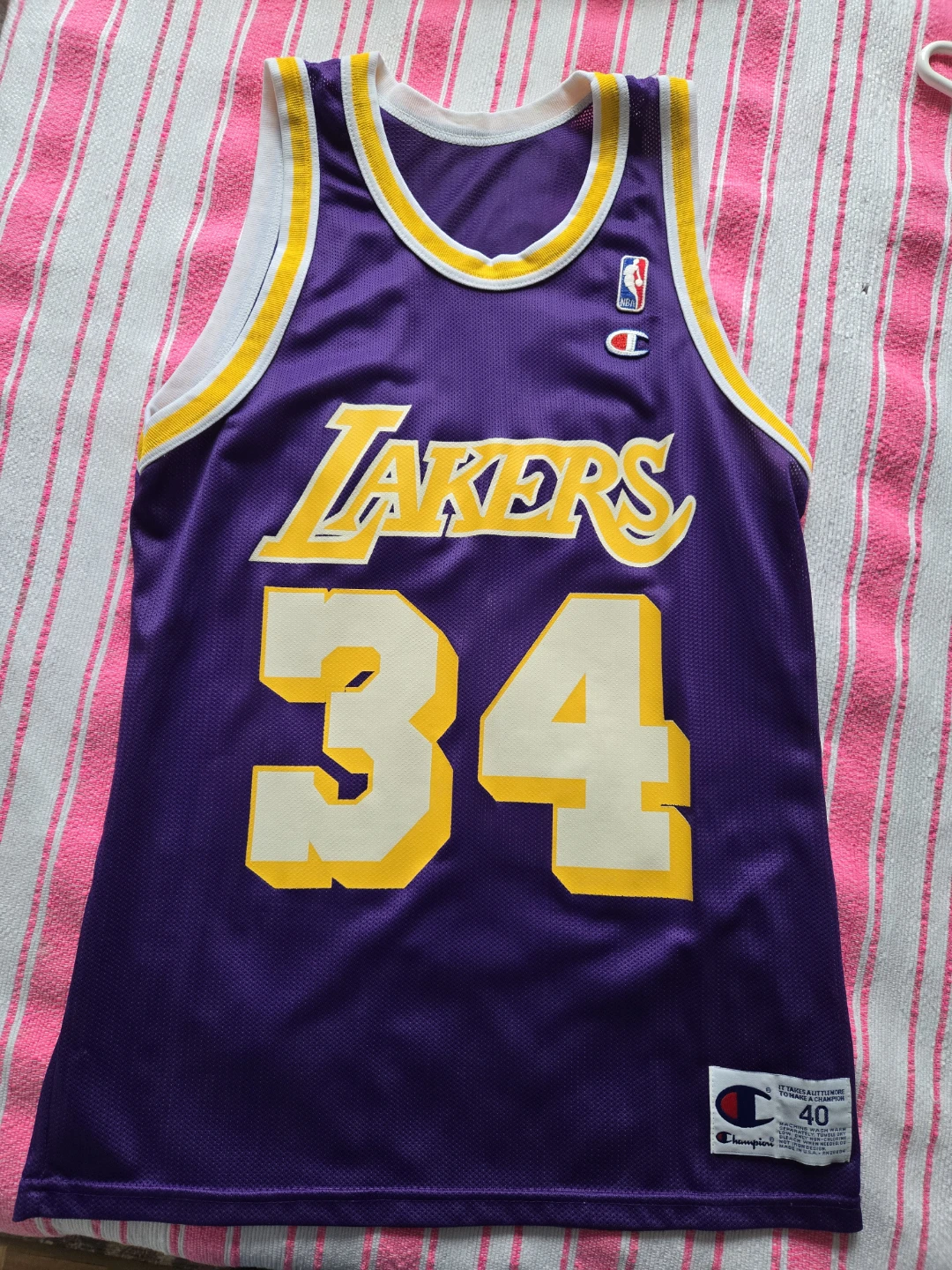 Champion O'Neal 34 Lakers Jersey Size 40