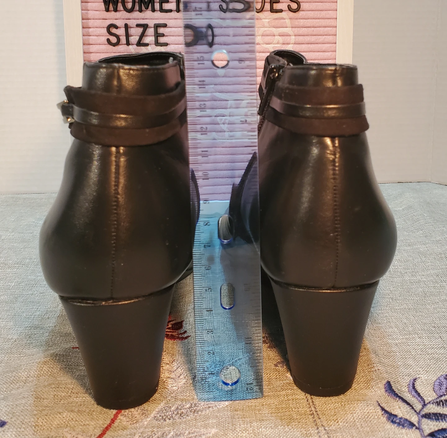 Naturalizer No5 Comfort Black Wedge Ankle Boots - Size 10 - photo 5