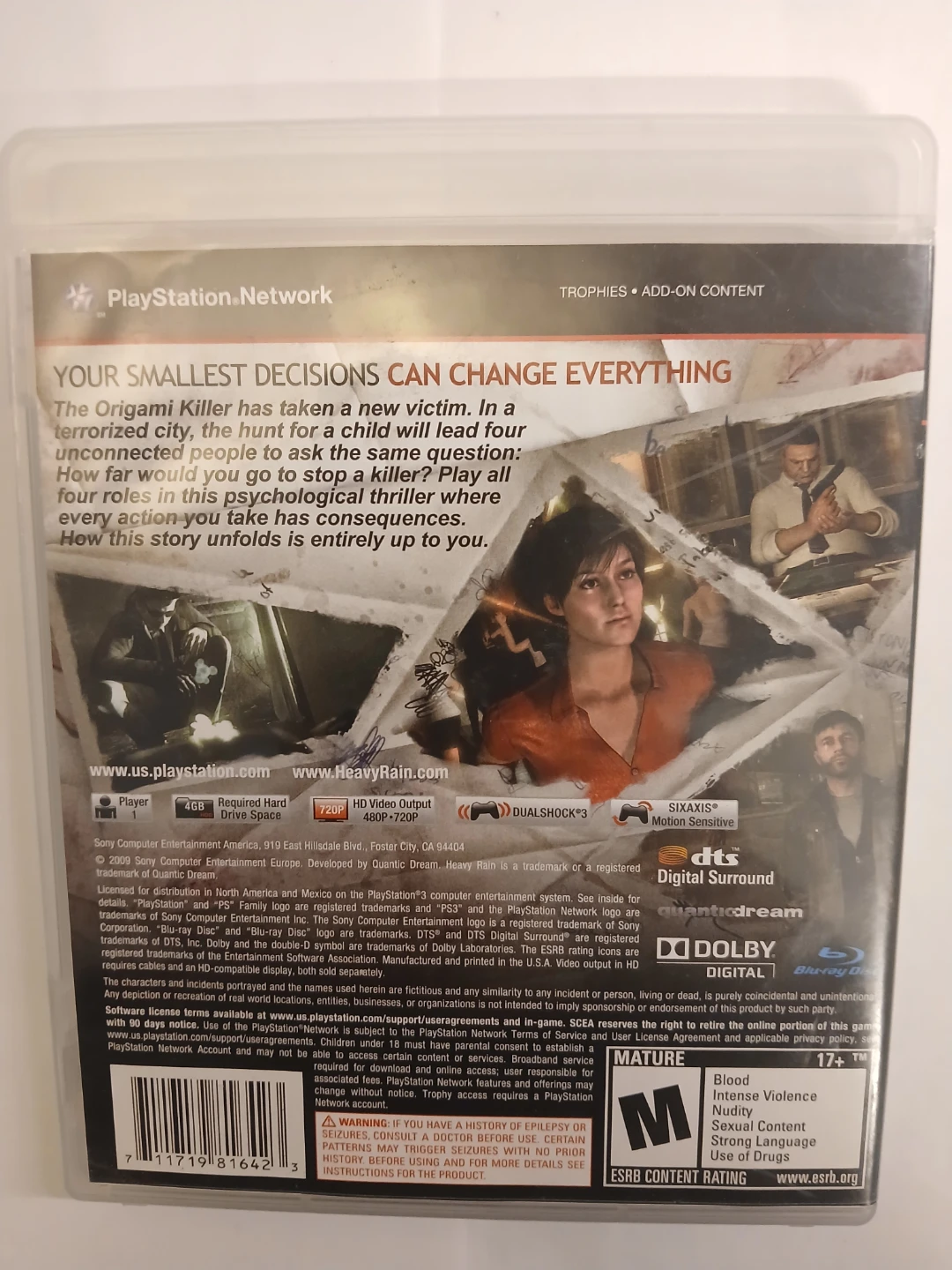Heavy Rain PlayStation 3 Video Game - photo 5