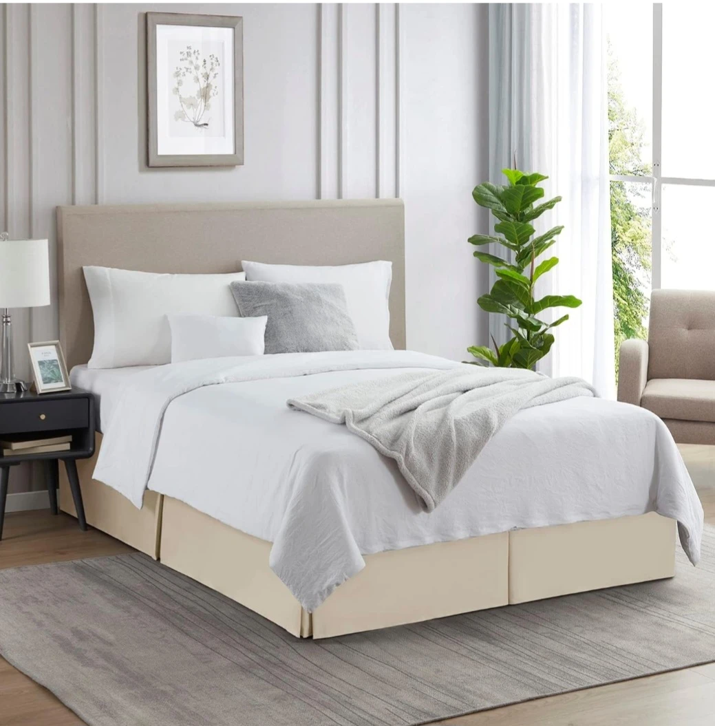 Nestl Bed Skirt Full Size 14" Tailored Drop - photo 3