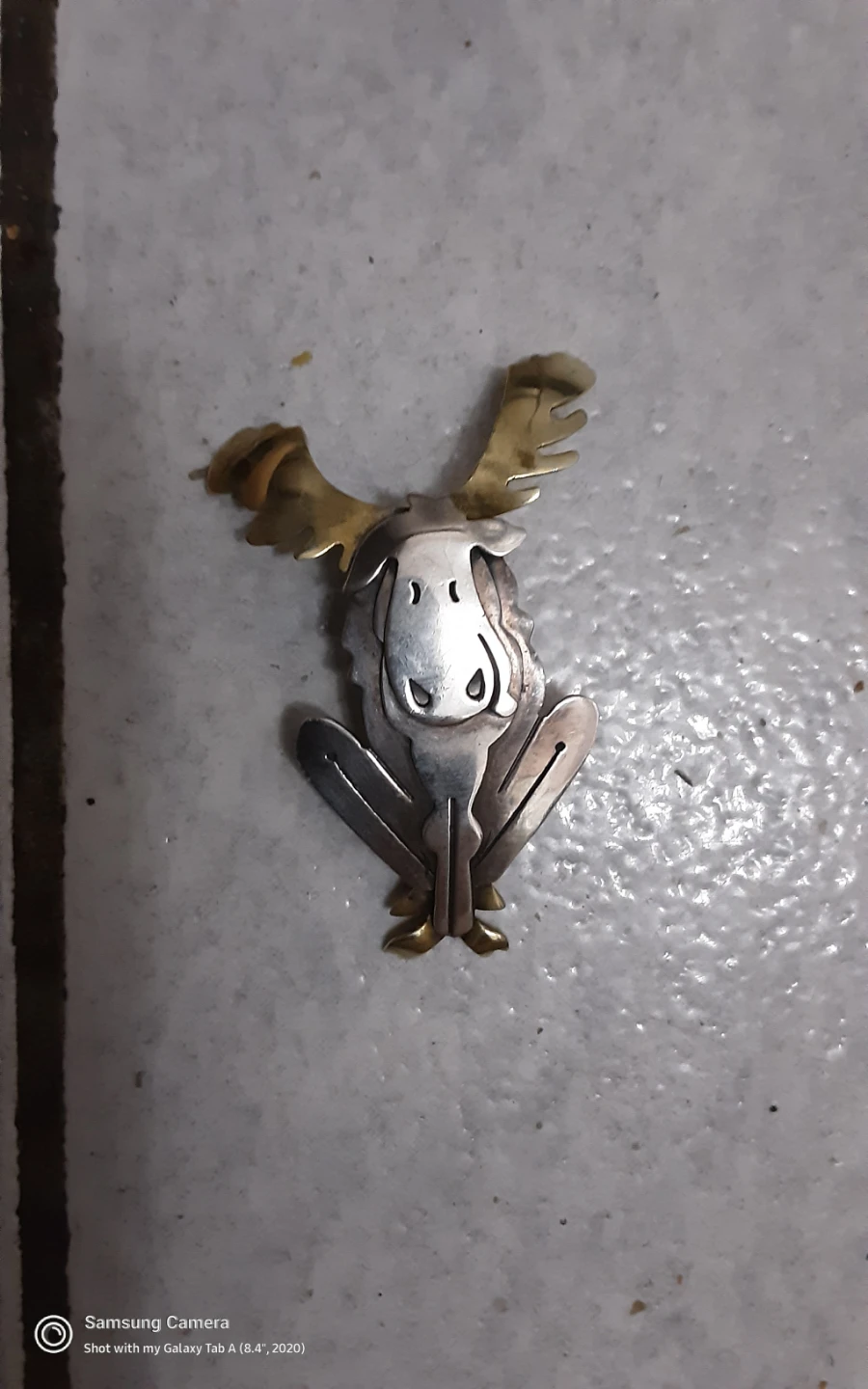 Vintage Moose Brooch - Trifari  Sterling Silver body - photo 3