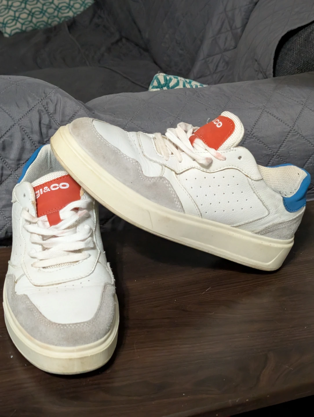 IGI&CO White Leather & Suede Sneakers🥕 - photo 2