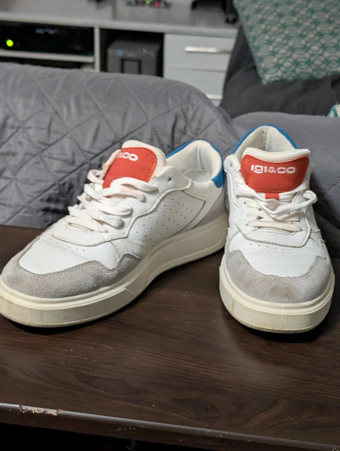 IGI&CO White Leather & Suede Sneakers🥕 - photo 3
