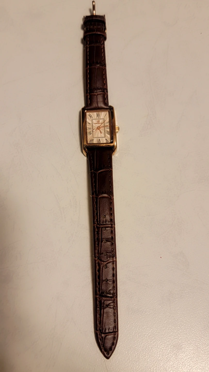 Minimalist sleek Rose Gold Tone brown watch