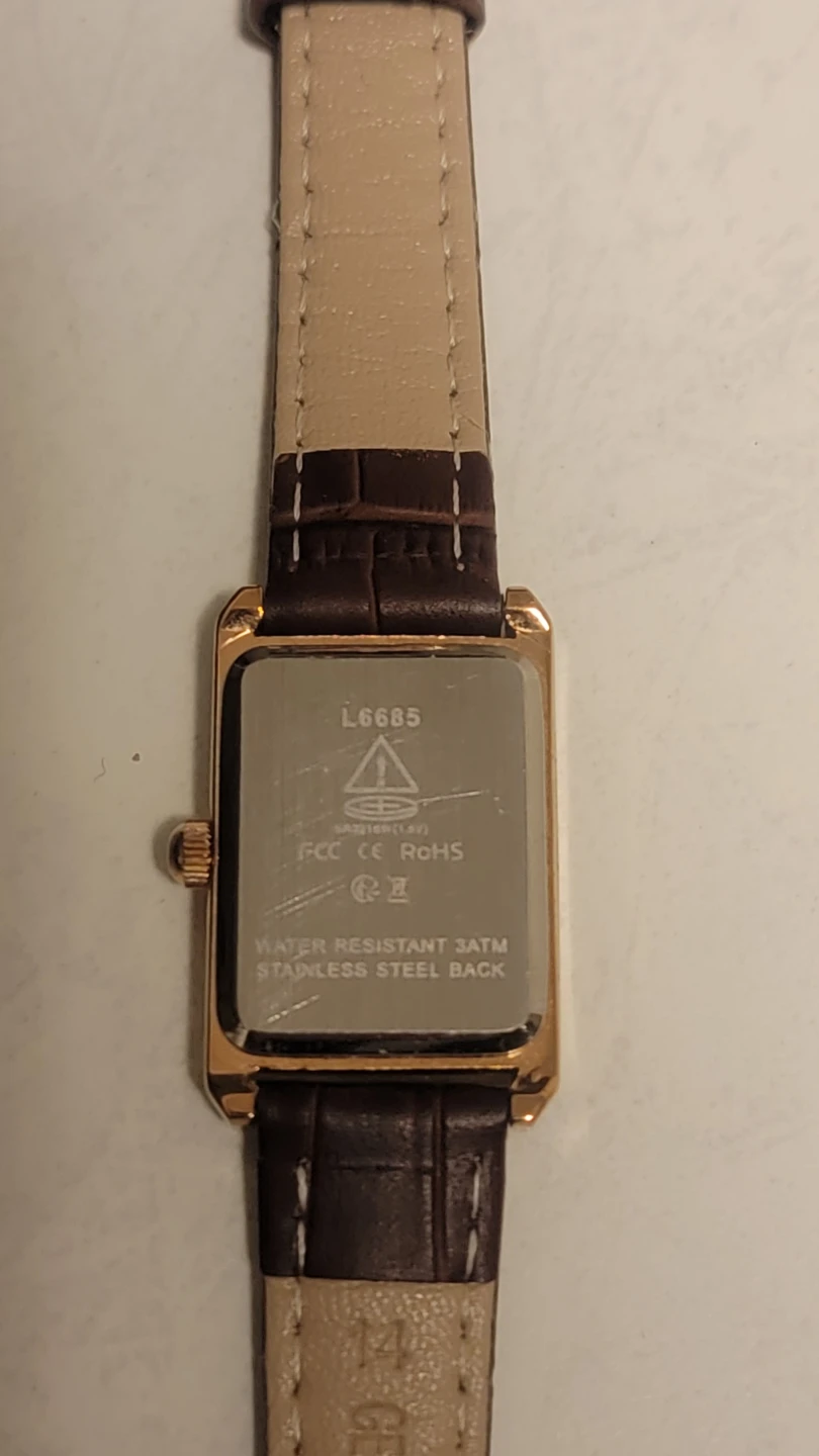 Minimalist sleek Rose Gold Tone brown watch - photo 3
