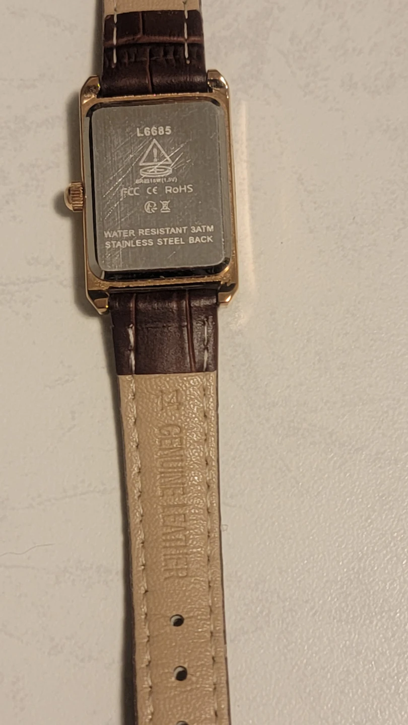 Minimalist sleek Rose Gold Tone brown watch - photo 4