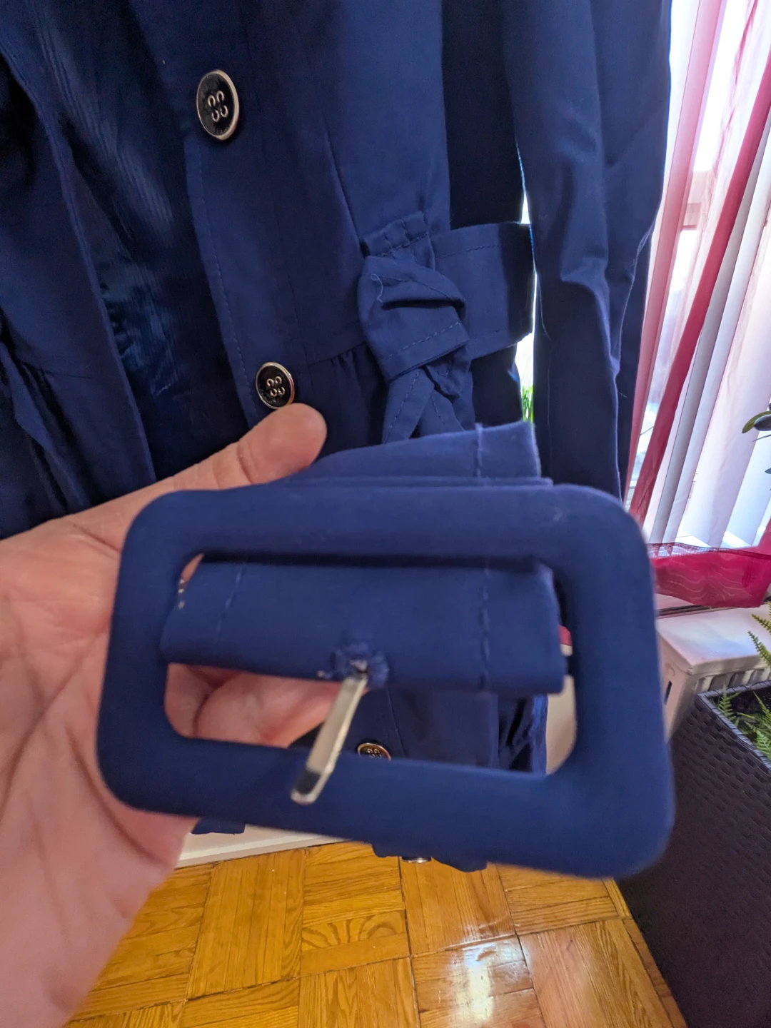 The Limited Navy Blue Trench Coat - Size M - photo 3