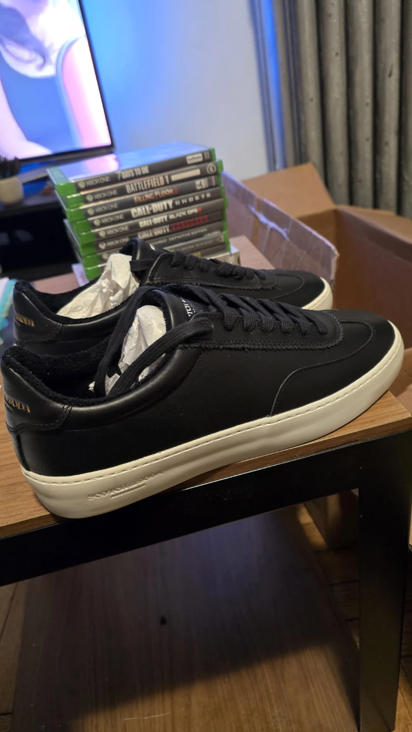 SCOTCH & SODA Plakka Black Leather Sneakers Size 42