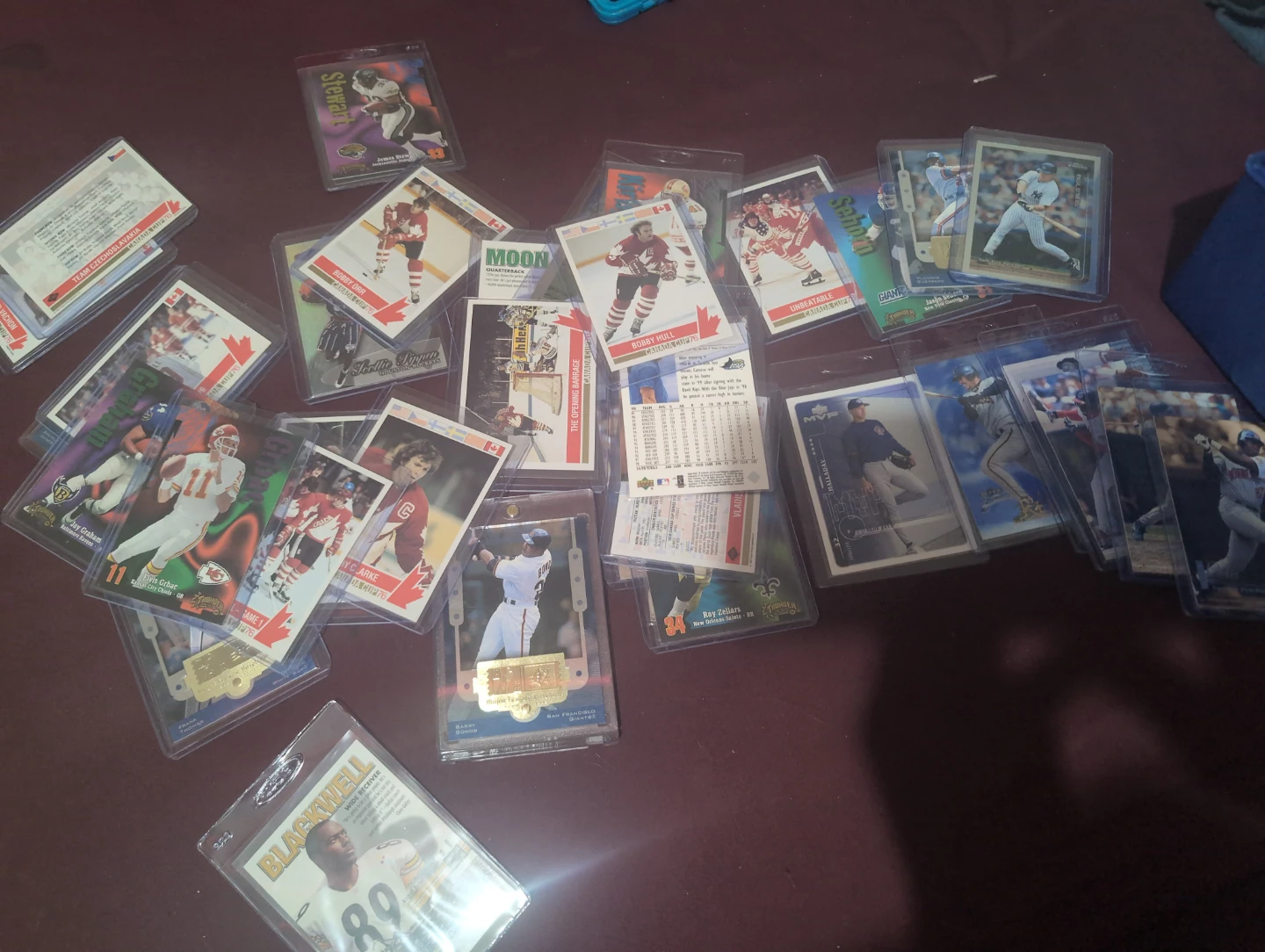 1995-2000s baseball football and hockey cards