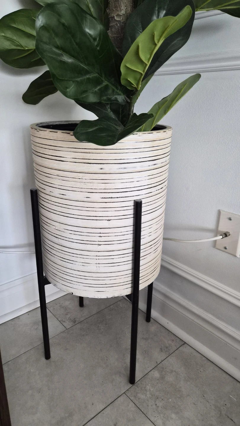 Artificial Fiddle Leaf Fig Tree in Decorative Planter 🧡 - photo 2