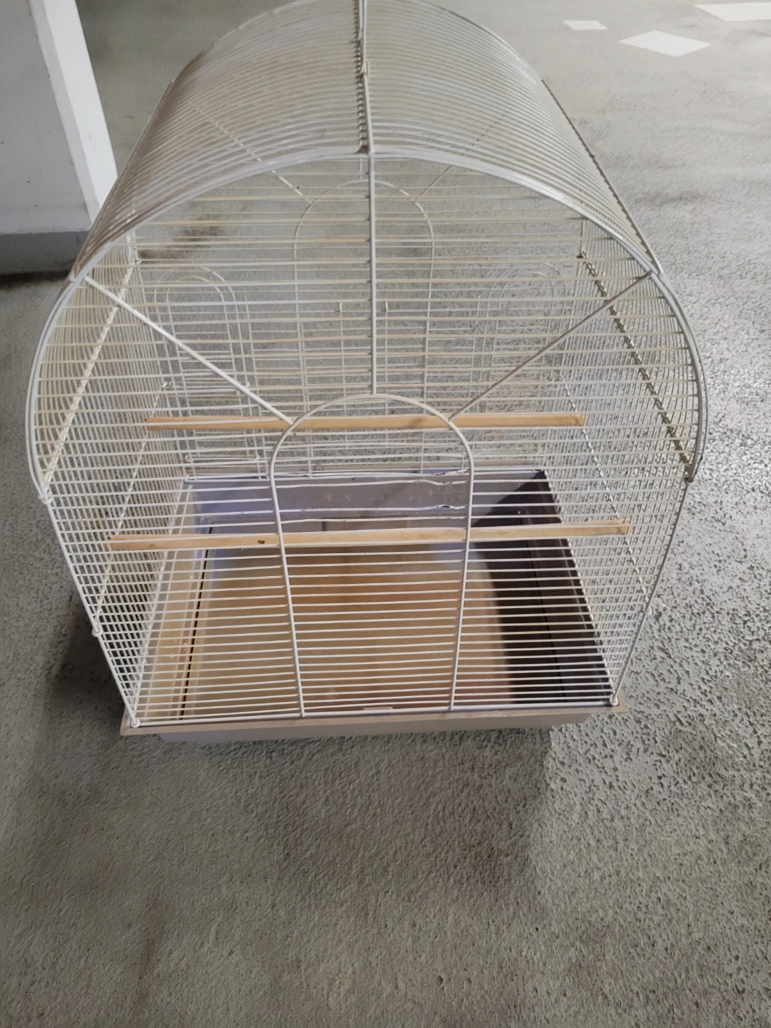 White Bird Cage with Perches
