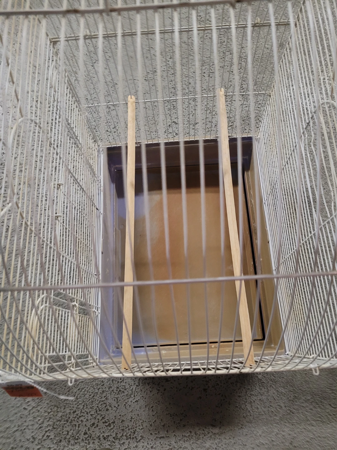 White Bird Cage with Perches - photo 2