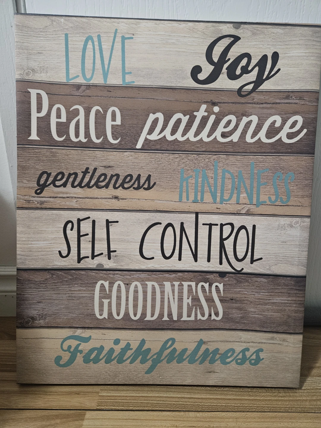 Inspirational Wood-Look Wall Art frame