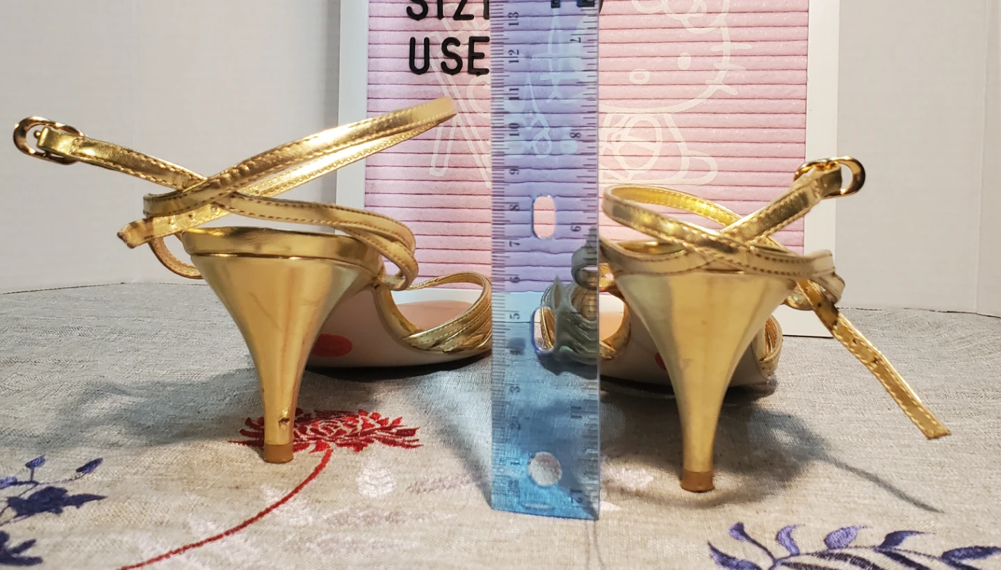 Zara Gold Strappy Heels - Size 40 - photo 5