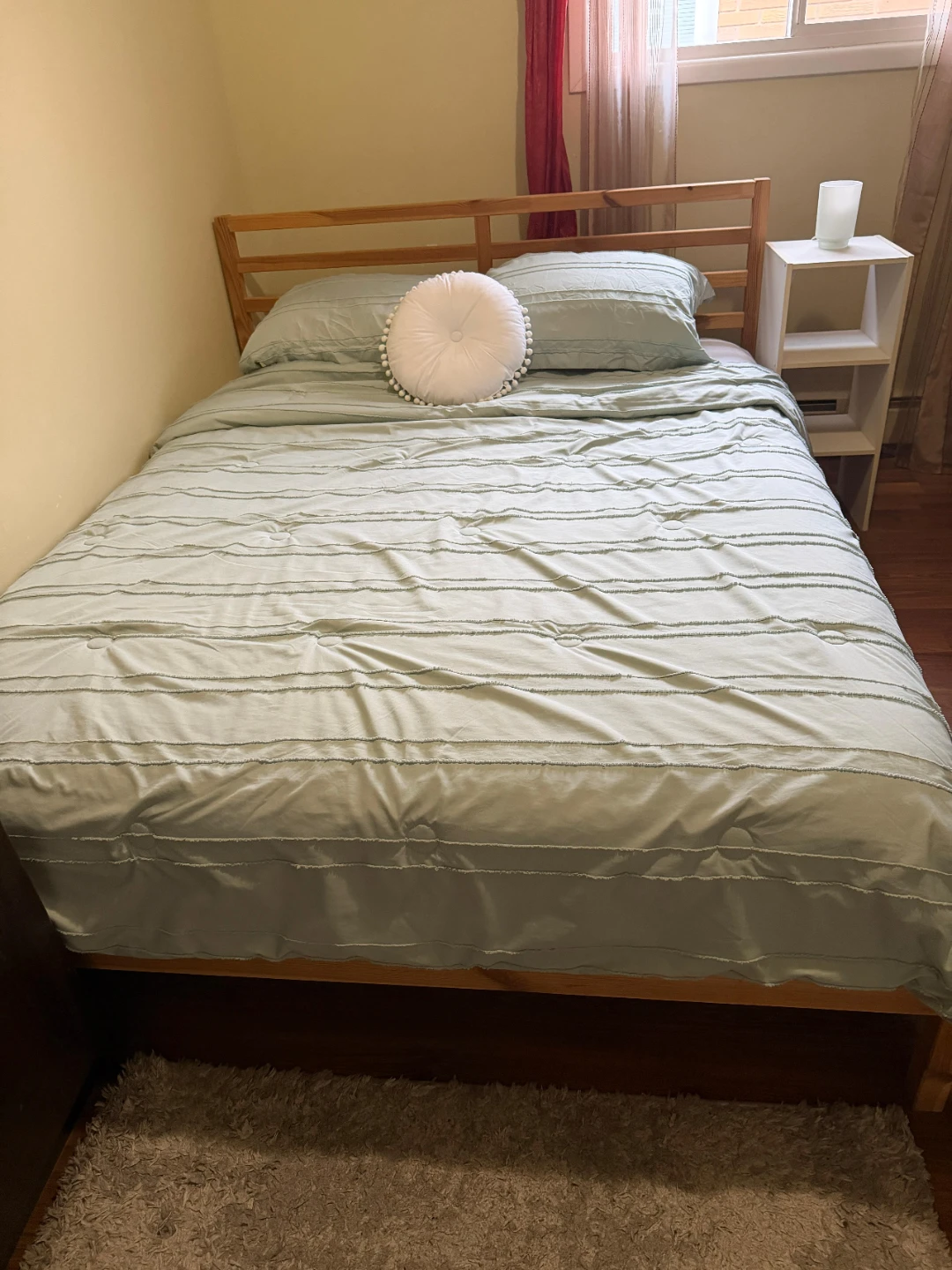 Bedroom Set: Queen Bed Frame, Mattress & Nightstand - photo 2