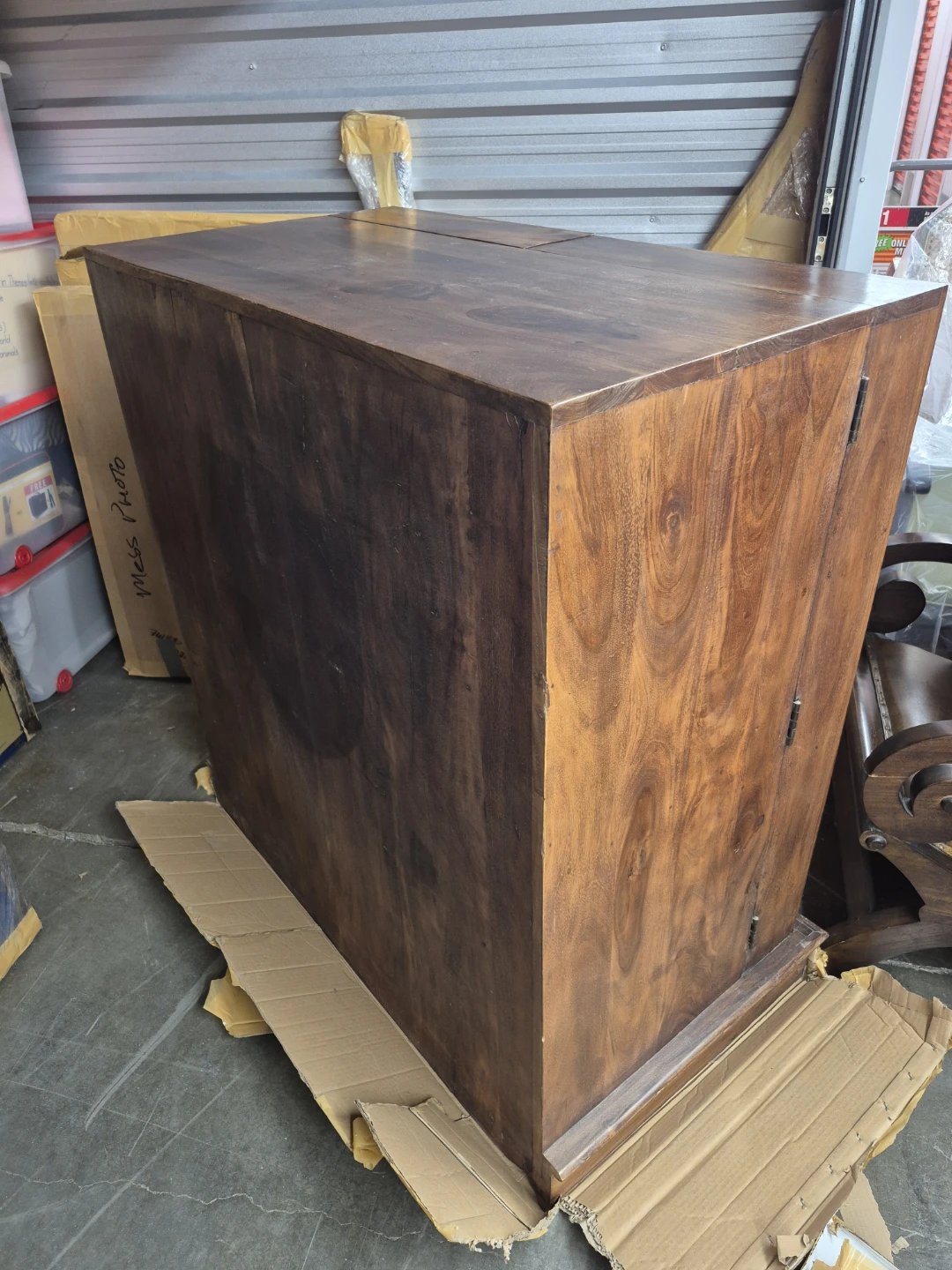 Indian Shesham Wooden Bar Cabinet - photo 3