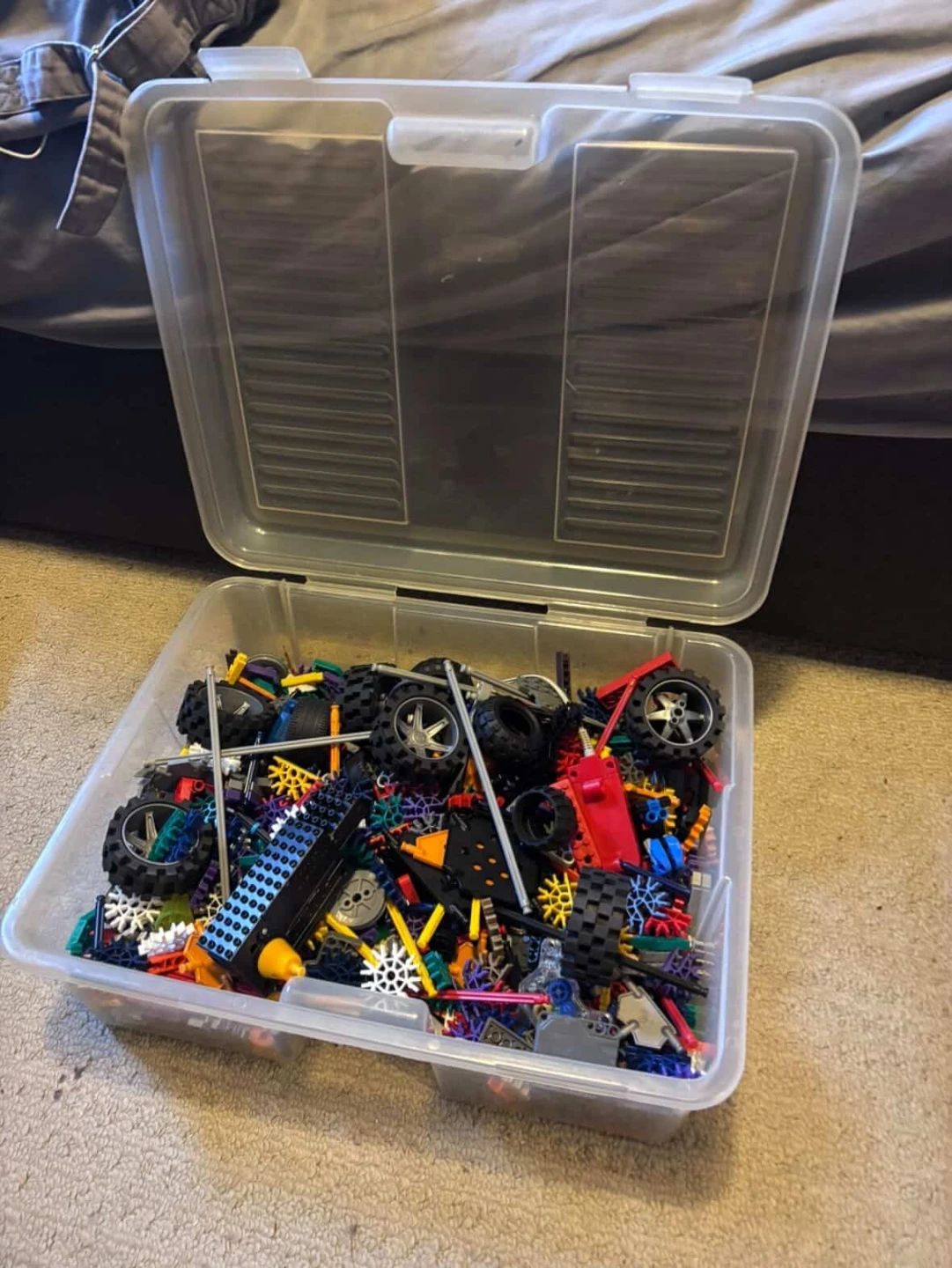 K'NEX Building Toy Set with Storage Bin