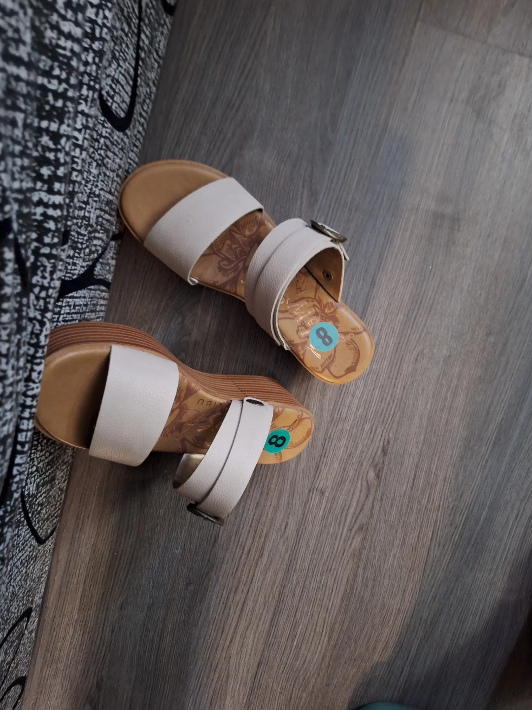 White Platform Sandals - Size 8