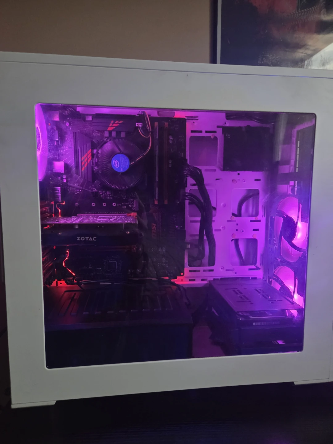 White ATX Gaming PC with RGB Fans