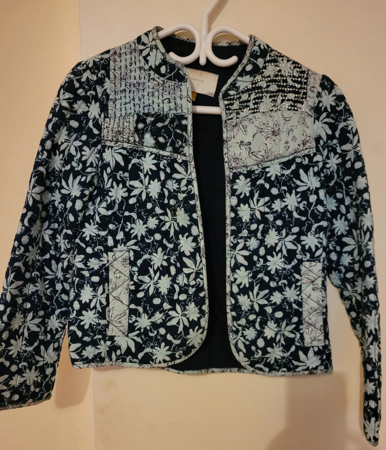 Anthropologie Quilted Floral Jacket