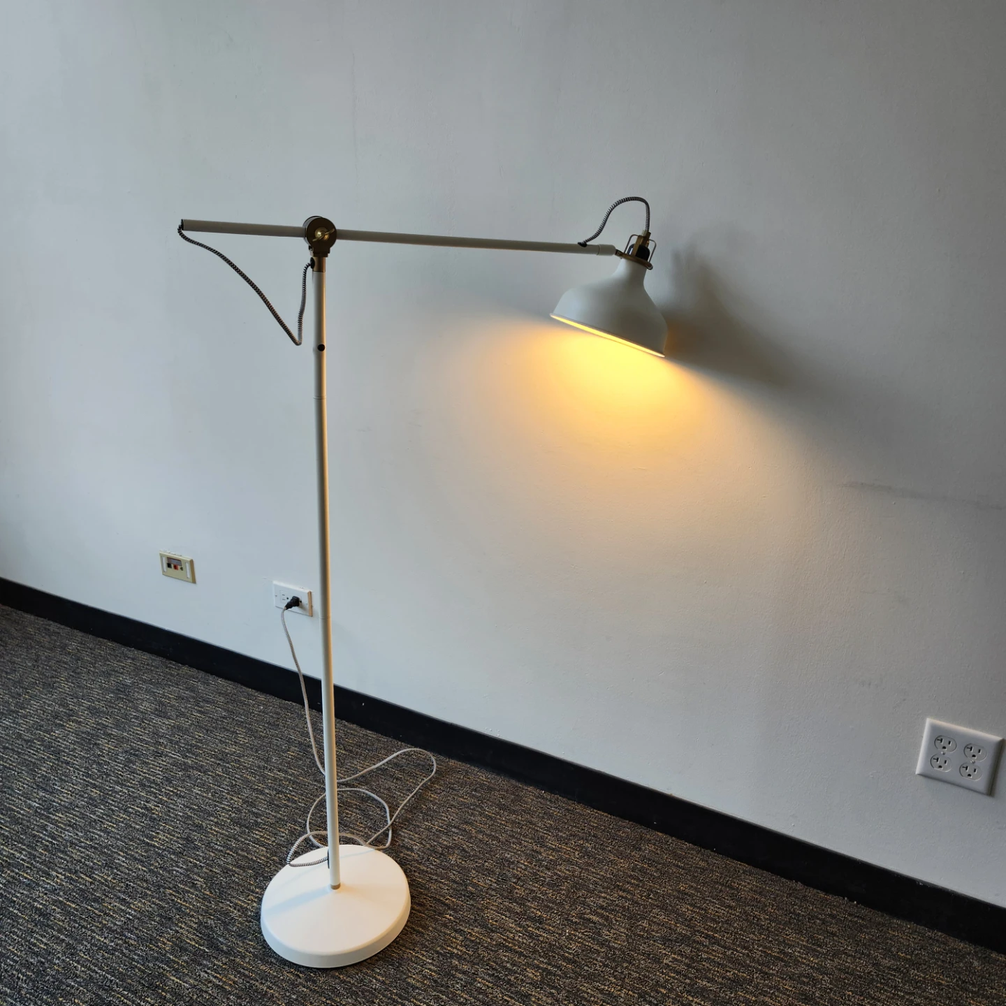 White Adjustable Floor Lamp - photo 2