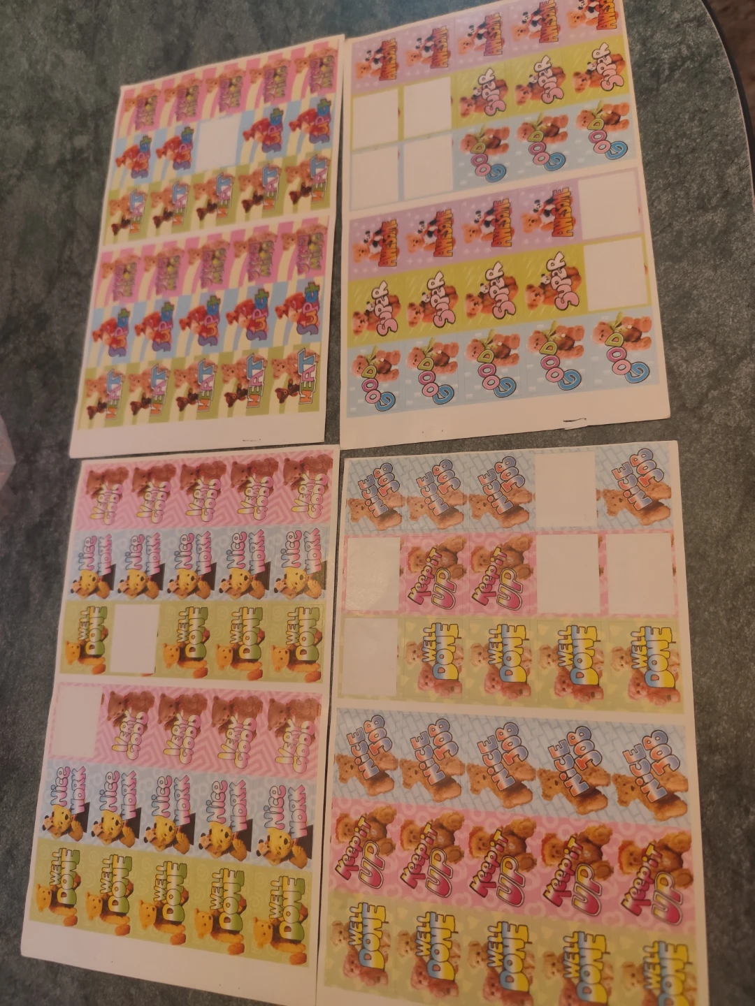 Sticker Sheets with Motivational Messages