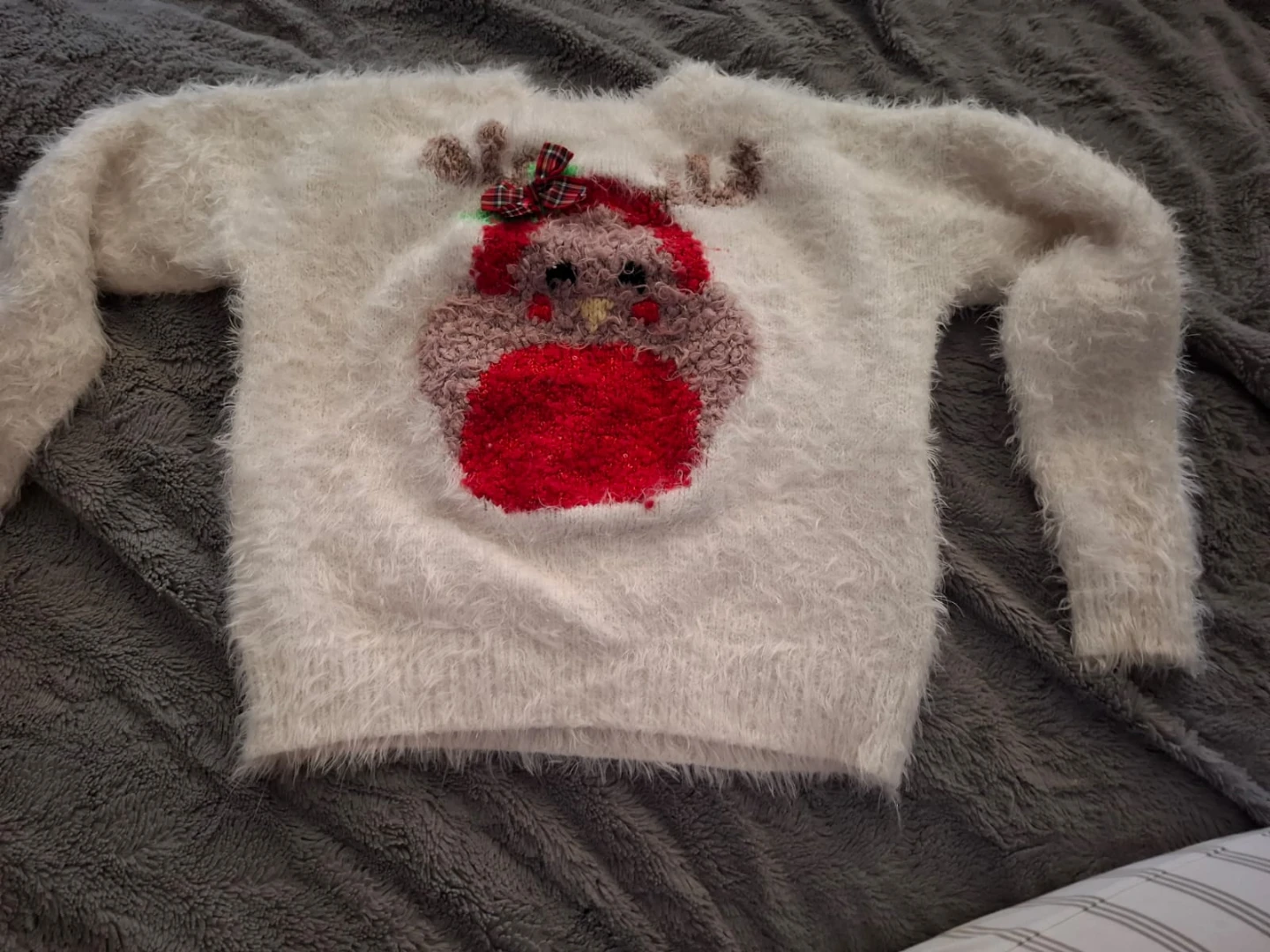 Girls' Christmas Robin & Unicorn Sweaters - size 8-10 - photo 4