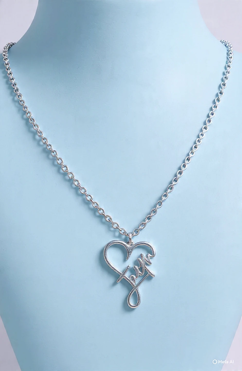 Heart 'Faith' Pendant Necklace - photo 2