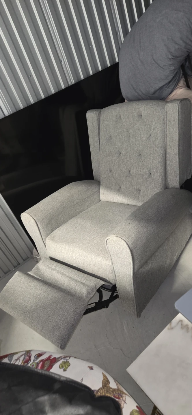 Grey Fabric Recliner Chair