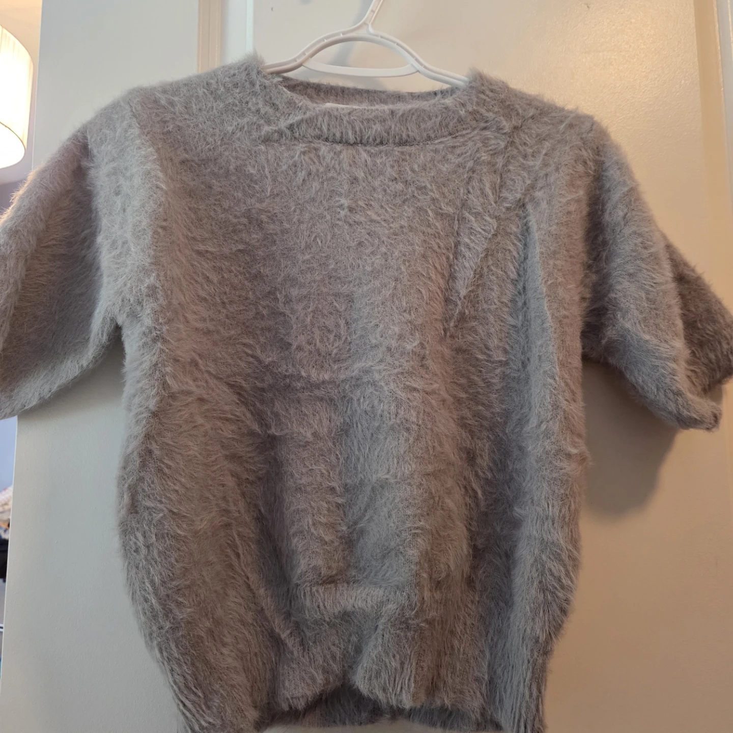 Grey fuzzy sweater