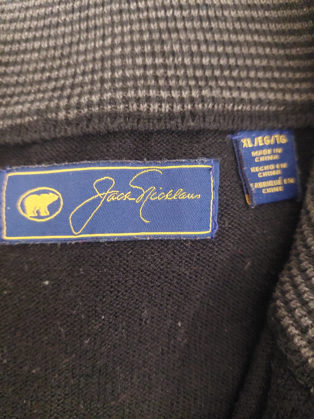 Jack Nicklaus Black 1/4 Zip Sweater XL - photo 2