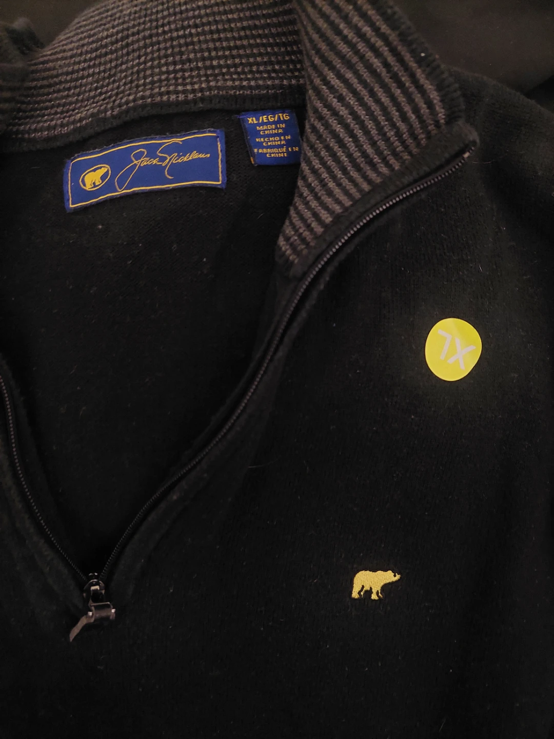 Jack Nicklaus Black 1/4 Zip Sweater XL - photo 3