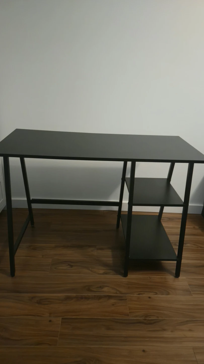 Black Computer Desk with Shelves