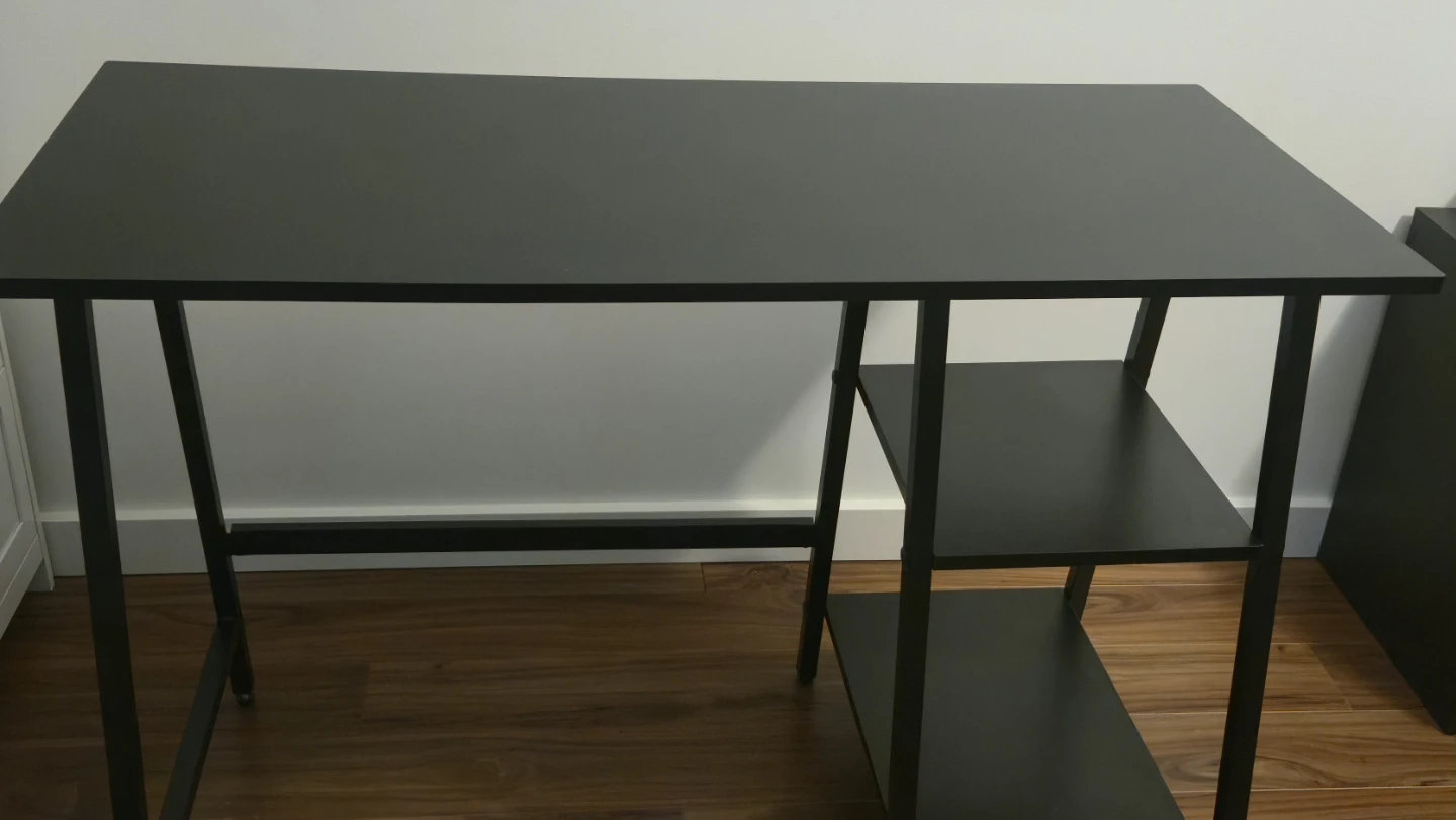 Black Computer Desk with Shelves - photo 2