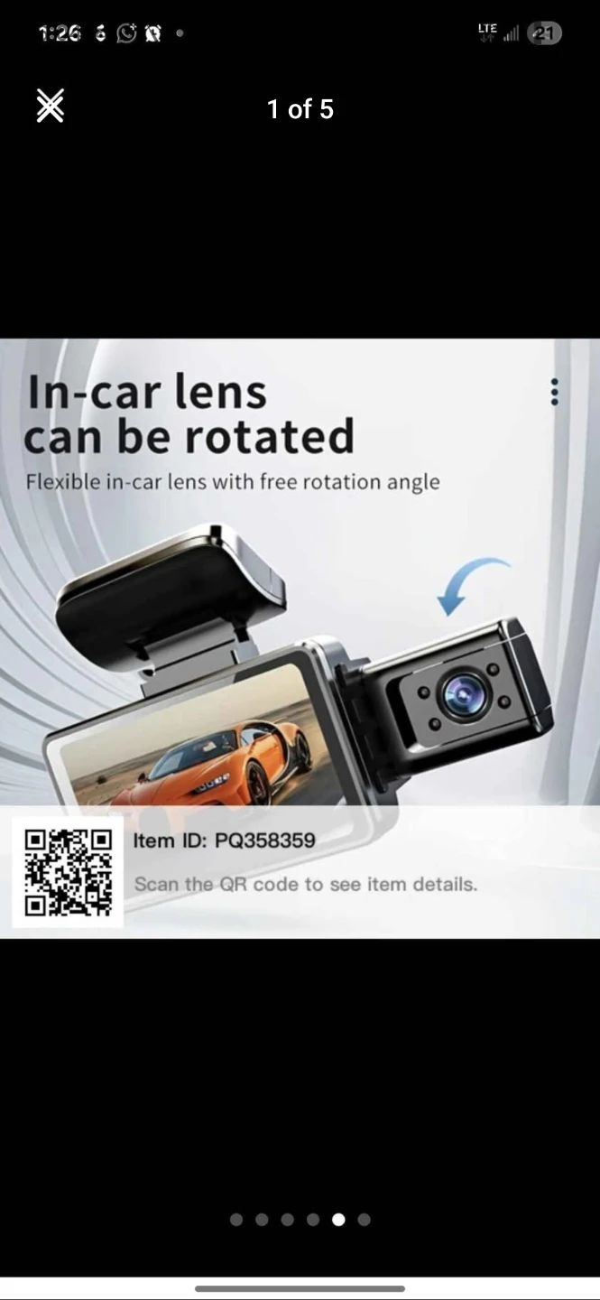 2 view dash cam, Rotating In-car Lens Dash Cam - photo 3