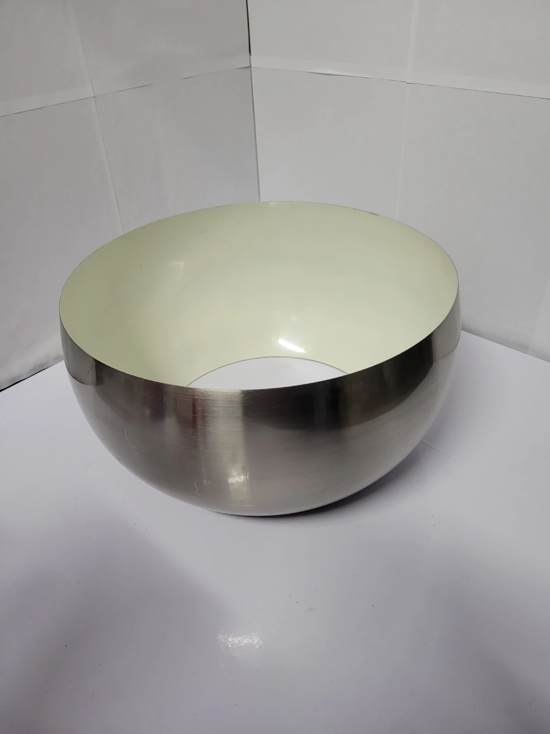Large Brushed Metal Bowl Lamp Shade - photo 3