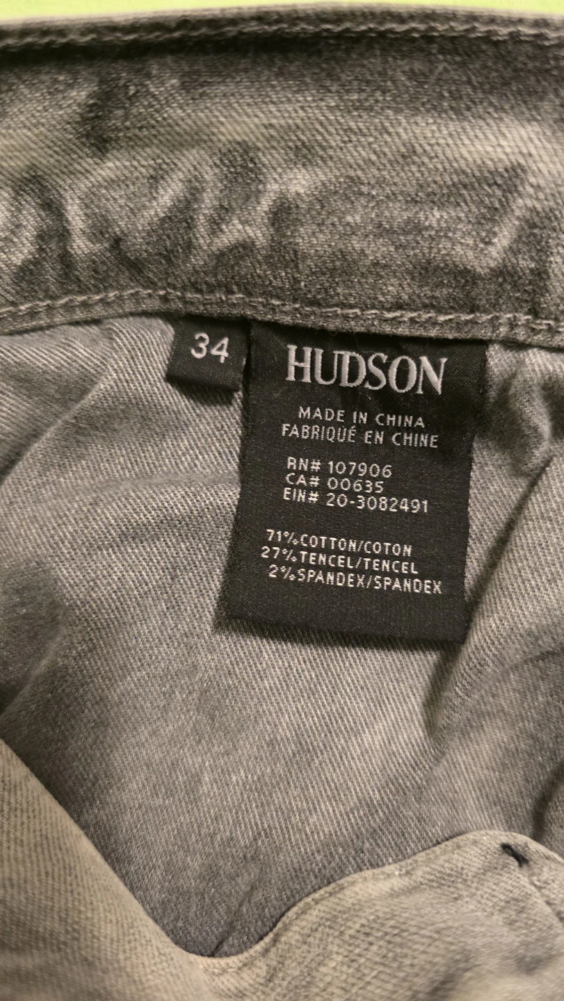 Hudson Jeans Men's Size 34 Grey Cotton Blend slim - photo 4