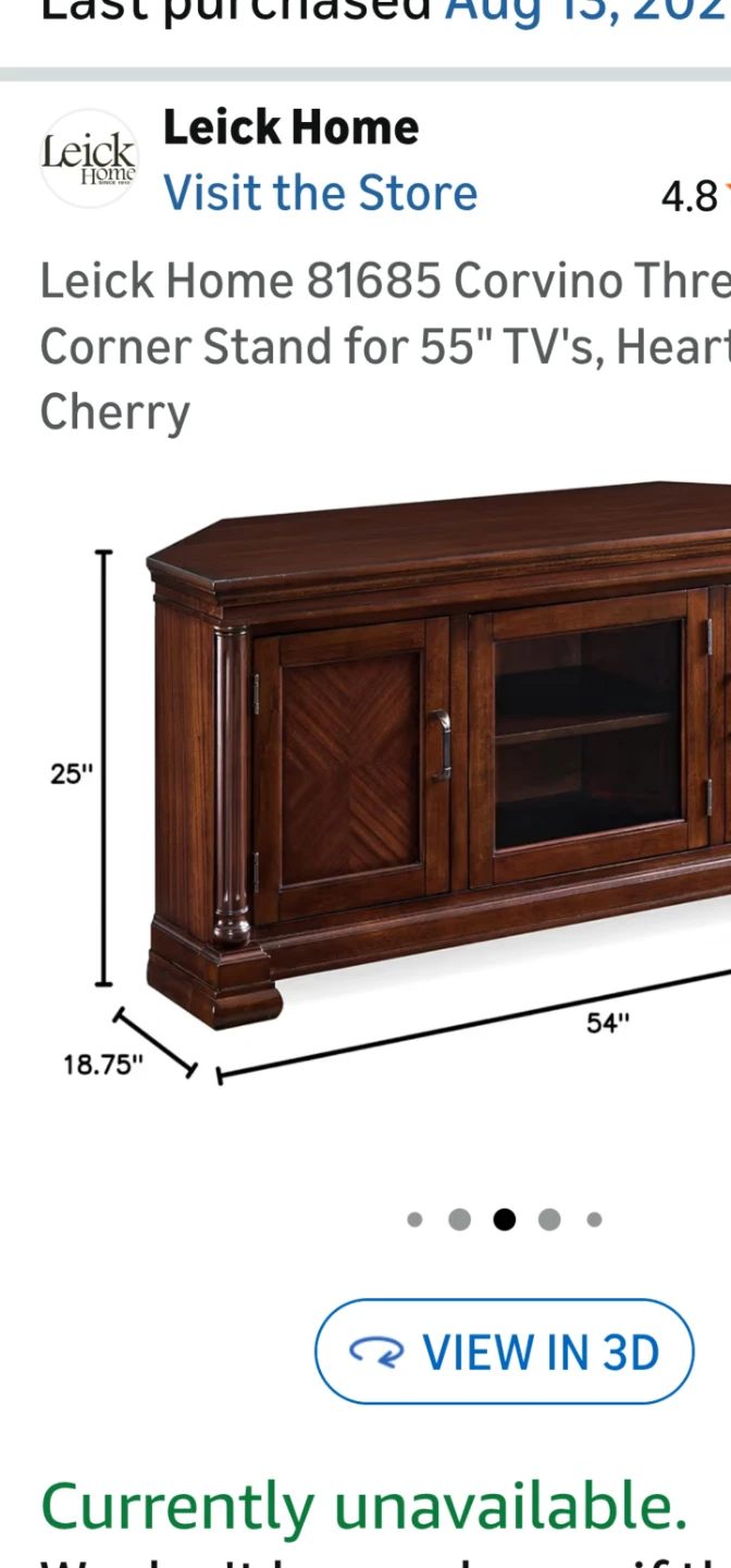 Leick Home 81685 Corvino Three Door Corner Stand - photo 3