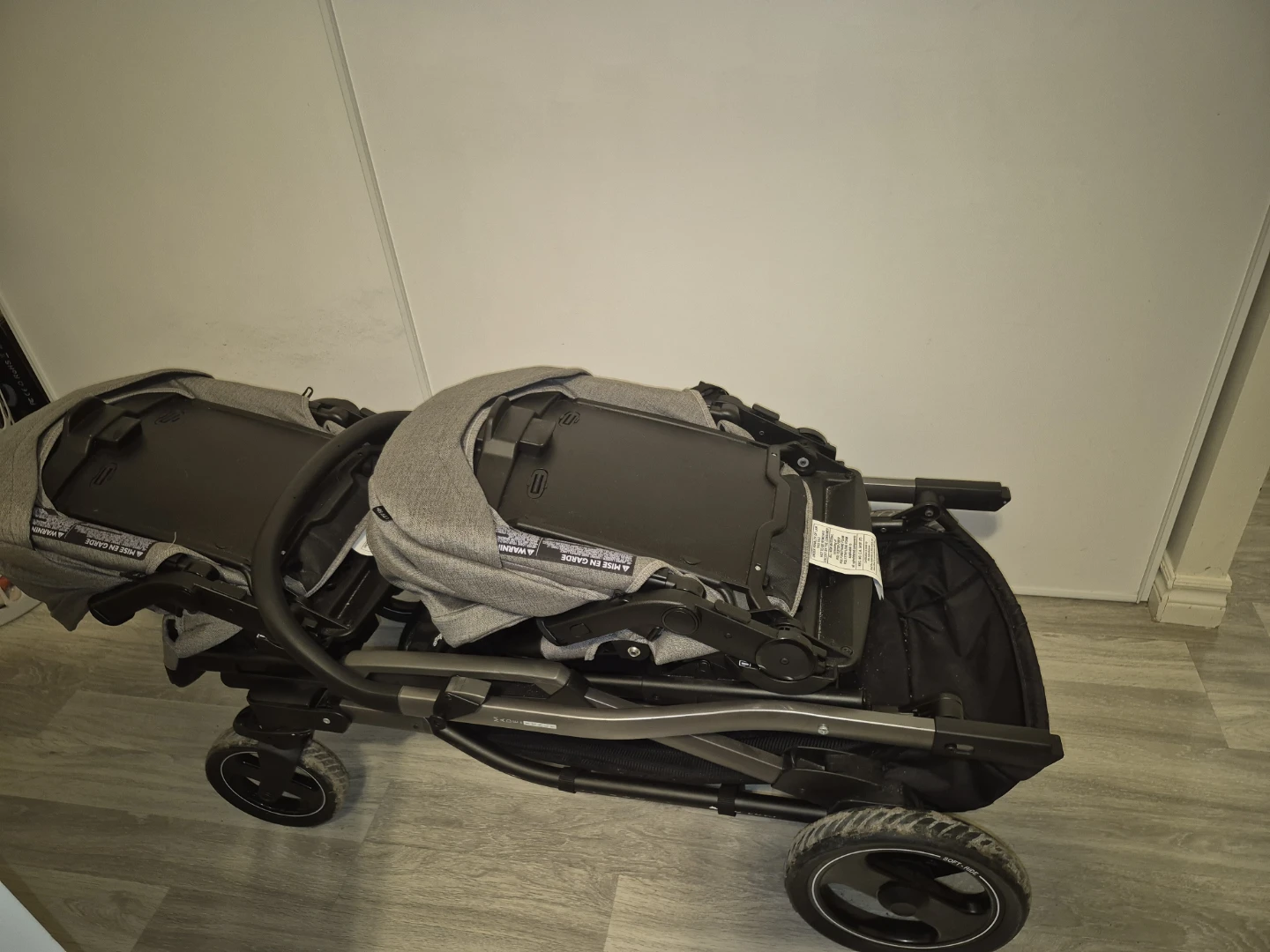 Peg Perego Duette Double Stroller - Grey - photo 4