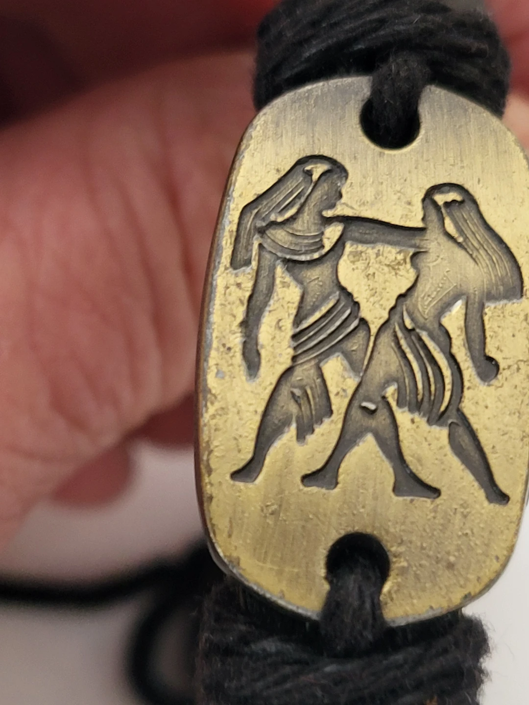 Gemini Zodiac Braided Leather Bracelet - photo 2