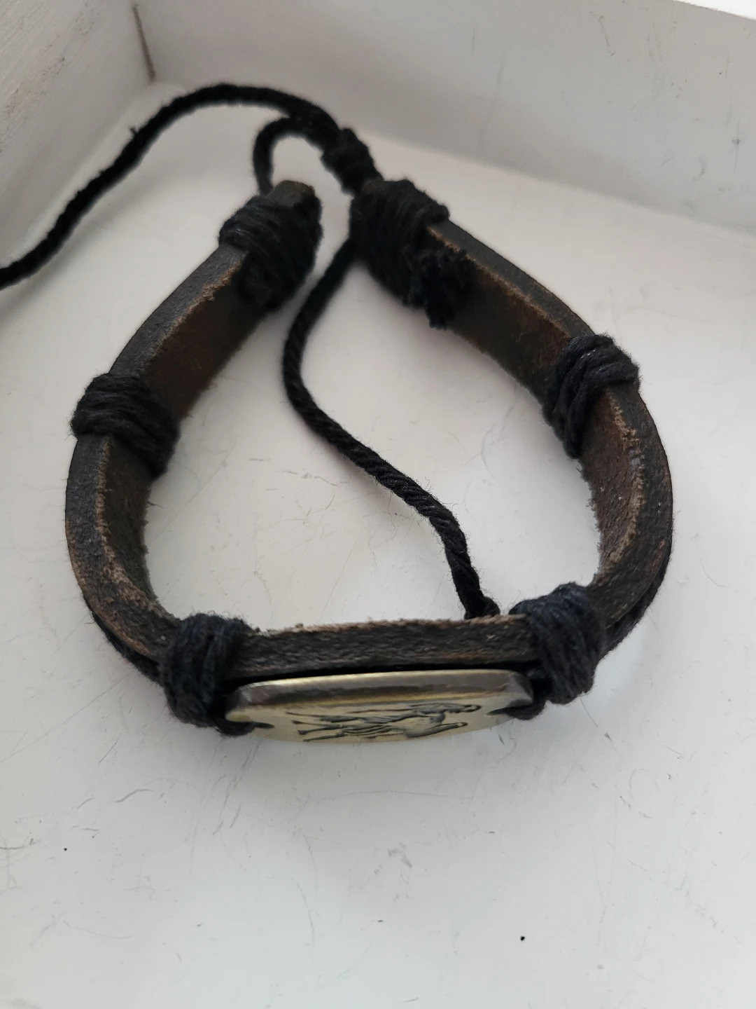 Gemini Zodiac Braided Leather Bracelet - photo 4