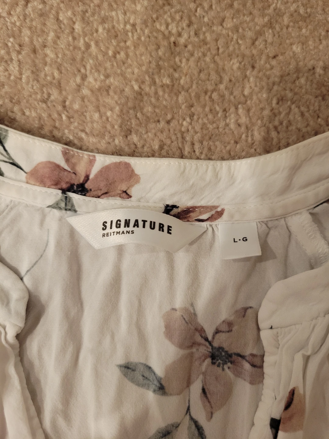 SIGNATURE by Reitmans Women's Floral Print Top - Size L - photo 2