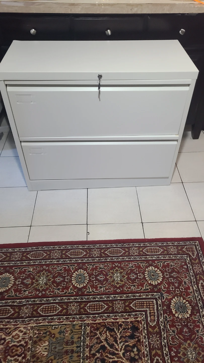 White 2-Drawer Metal Filing Cabinet