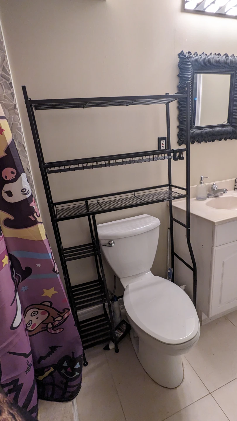 Black Metal Over-the-Toilet Shelf Unit - photo 2