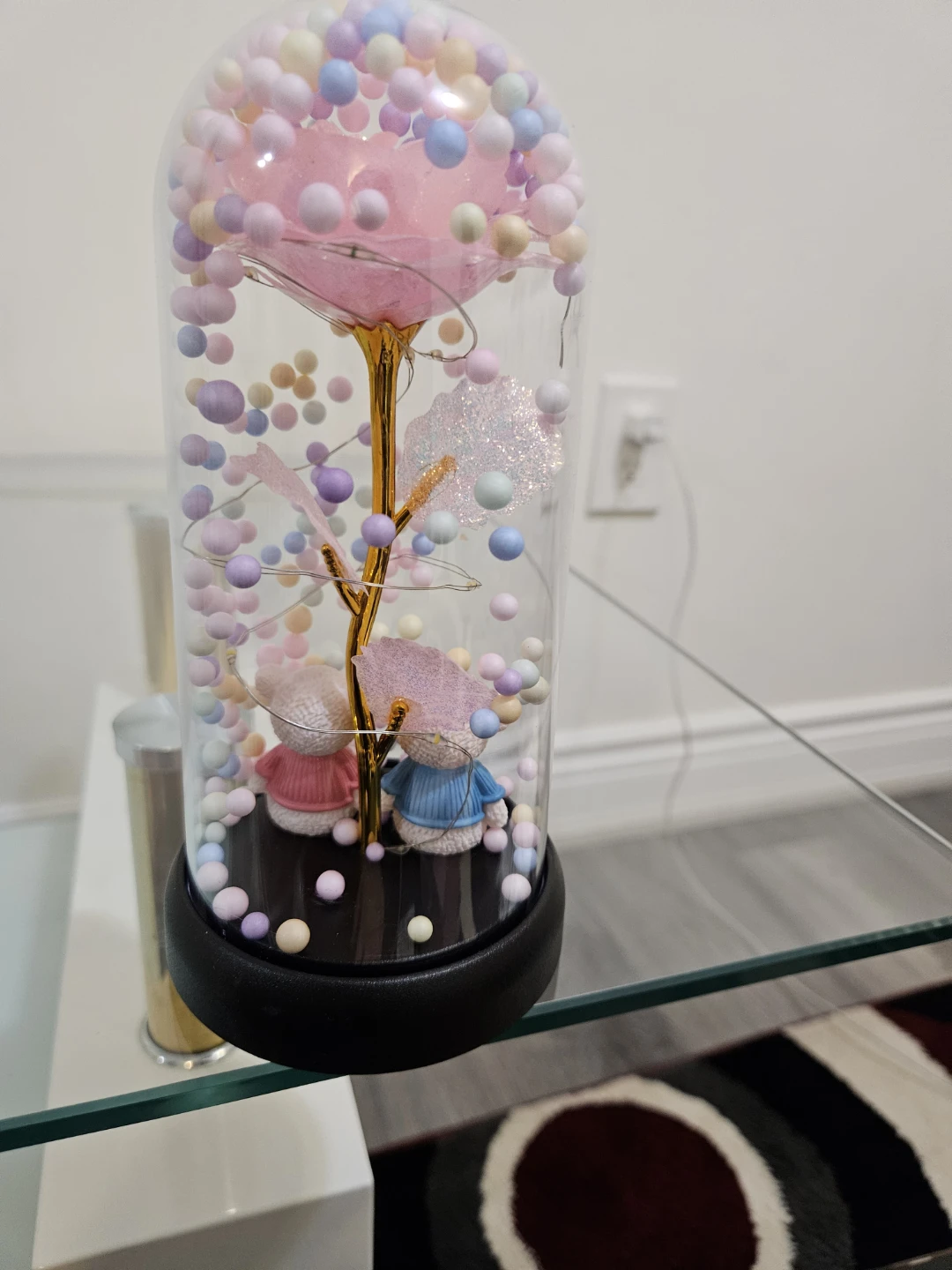 Enchanted Rose Dome with Teddy Bears - photo 2