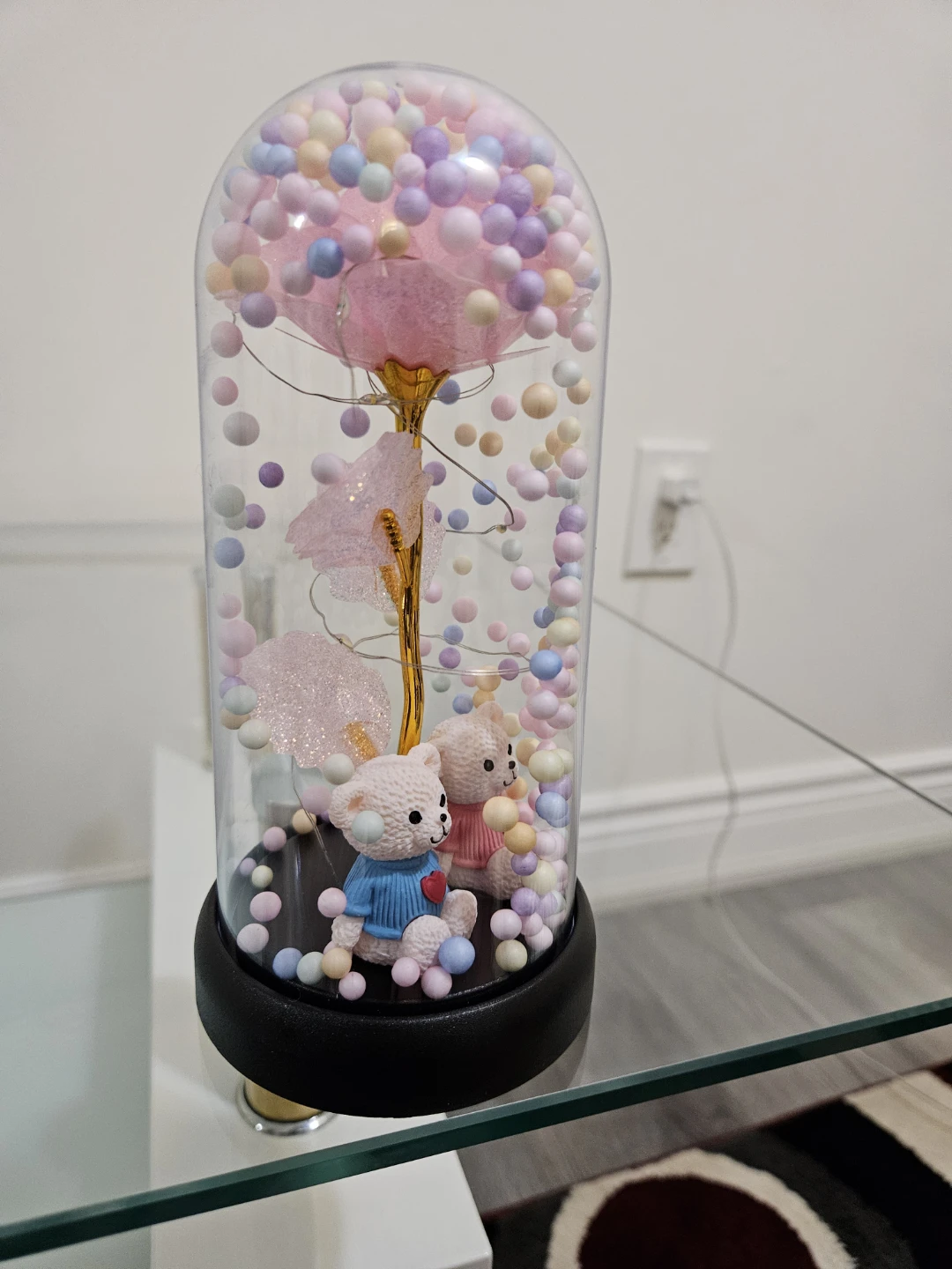 Enchanted Rose Dome with Teddy Bears - photo 3